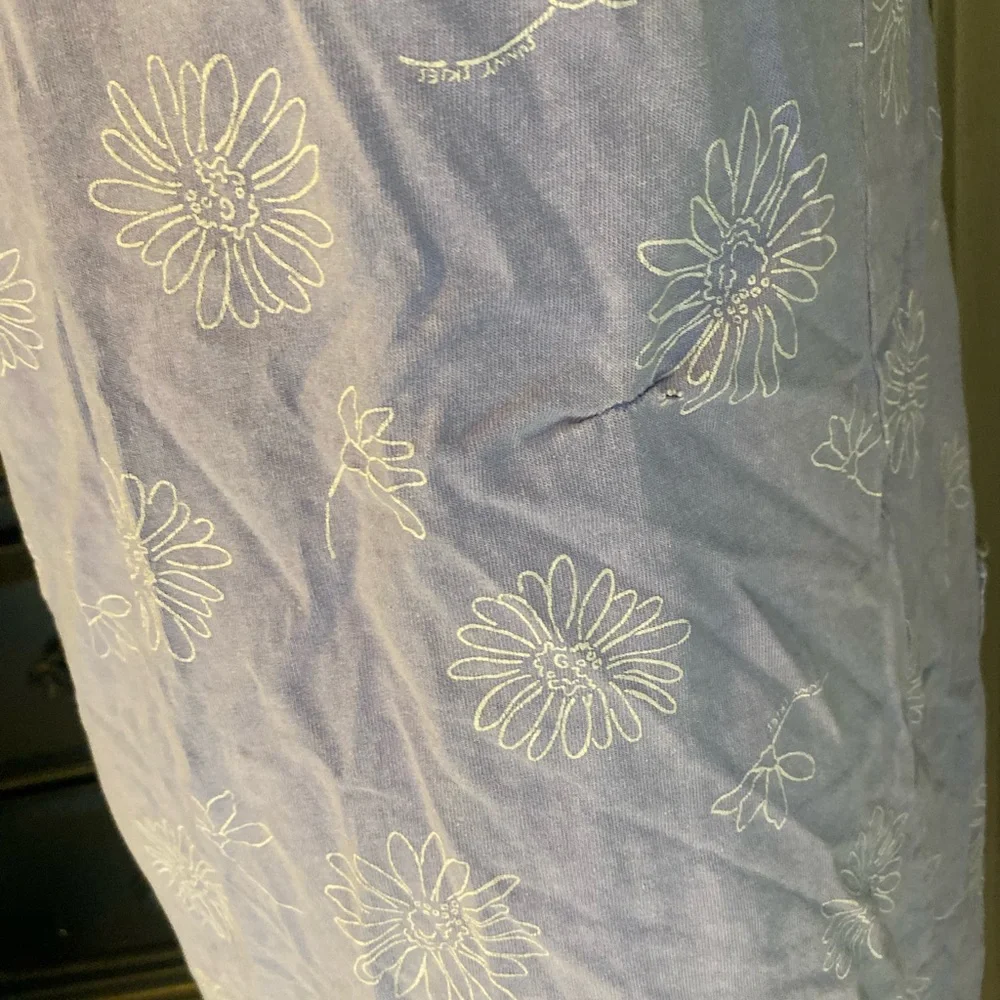 Vintage 90’s boho flower lavender mineral wash midi dress - Picture 6 of 7